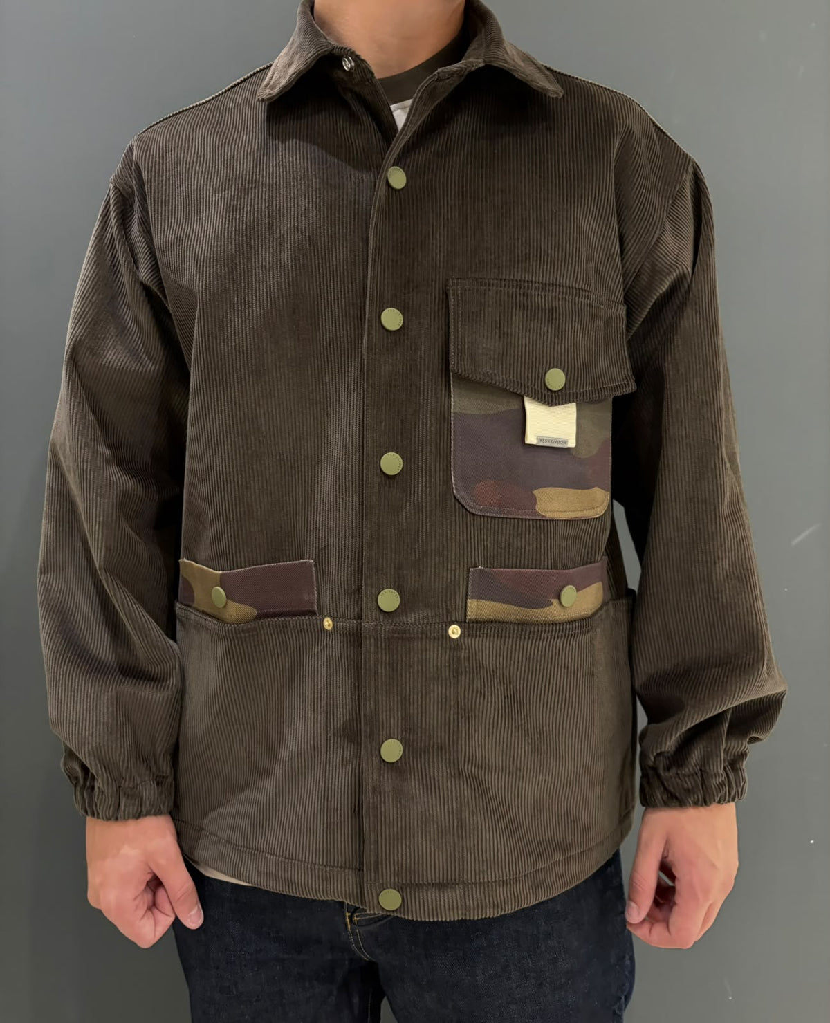 Giacca Velluto tasca militare