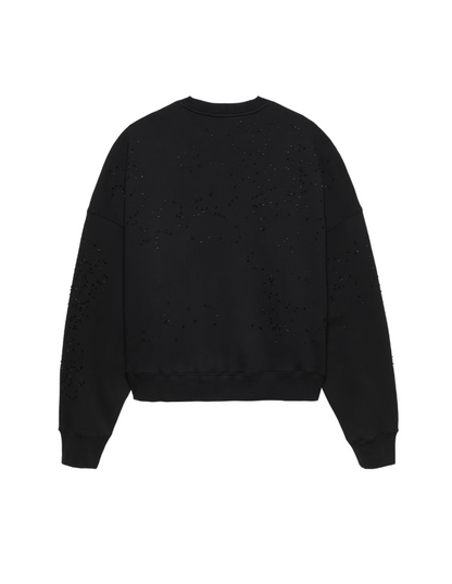 WORKED LOGO CREWNECK STRASS