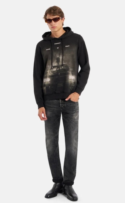 Hoodie con stampa vintage