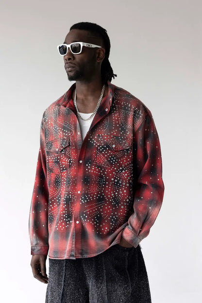 CAMICIA STRASS ROSSO