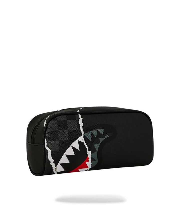 CENTER RIP REVEALING GRAY CHECK POUCH