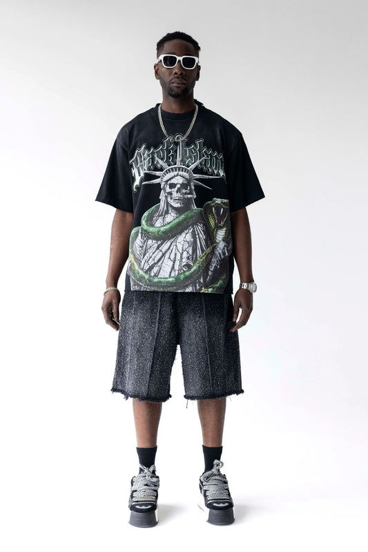 T-SHIRT LIBERTA CON BRILLANTINI