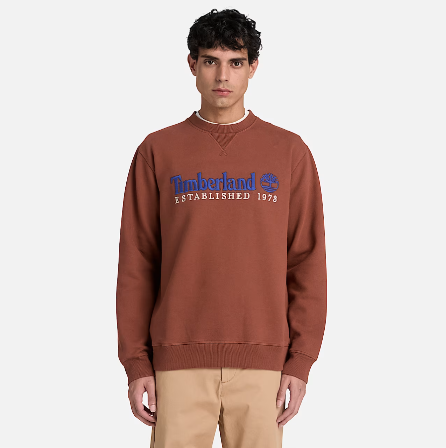 ESTABLISHED 1973 Embroidered Logo BB Crew Sweatshirt BROWNOUT