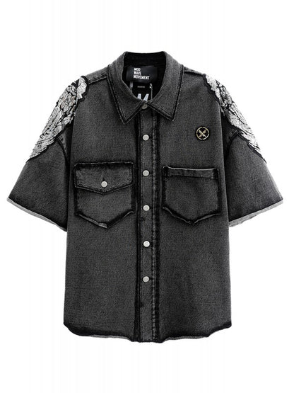 MW081070499 camicia in denim mwm
