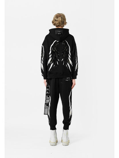 Felpa hoodie con ali