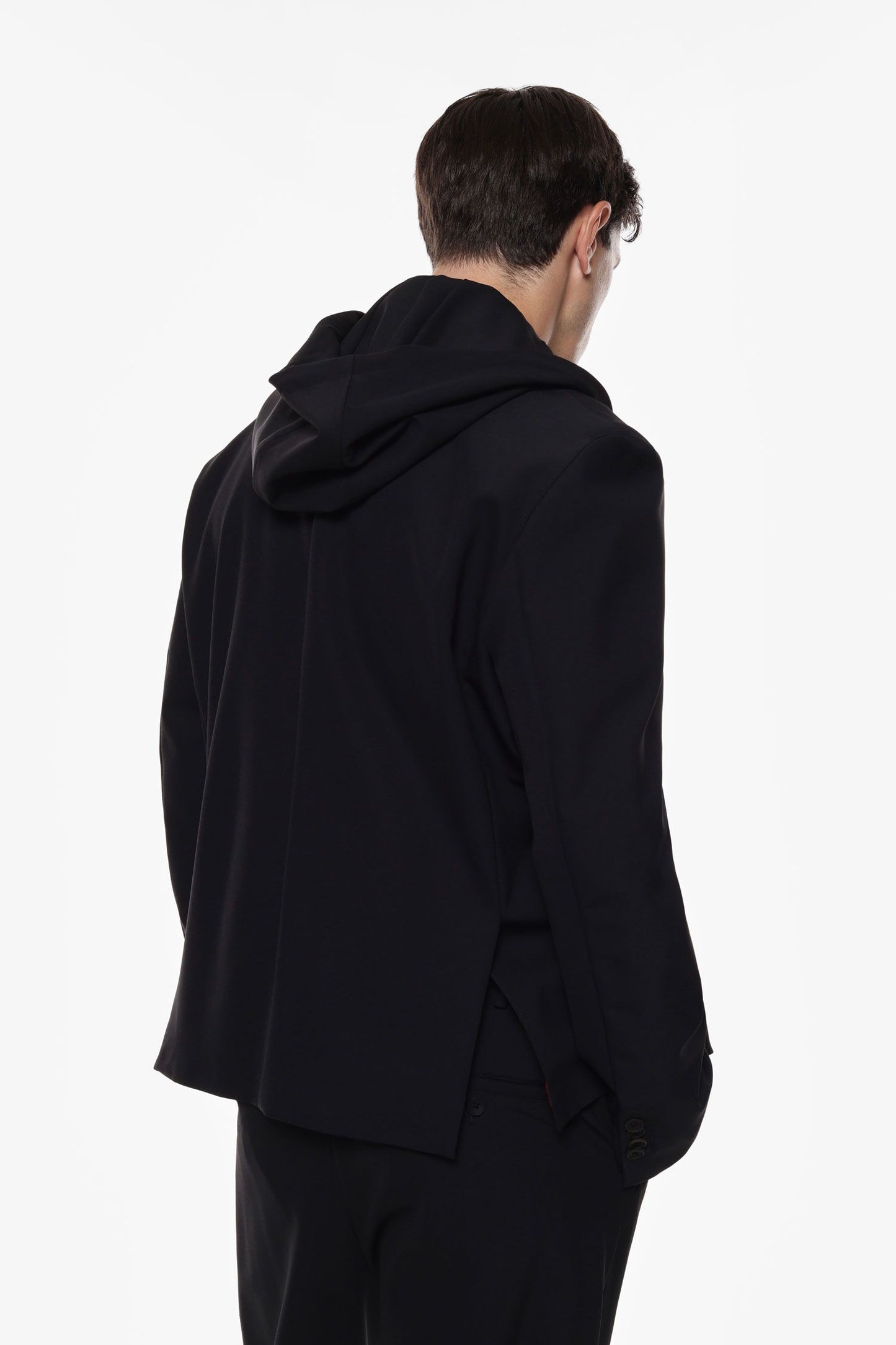 Giacca mono petto con cappuccio