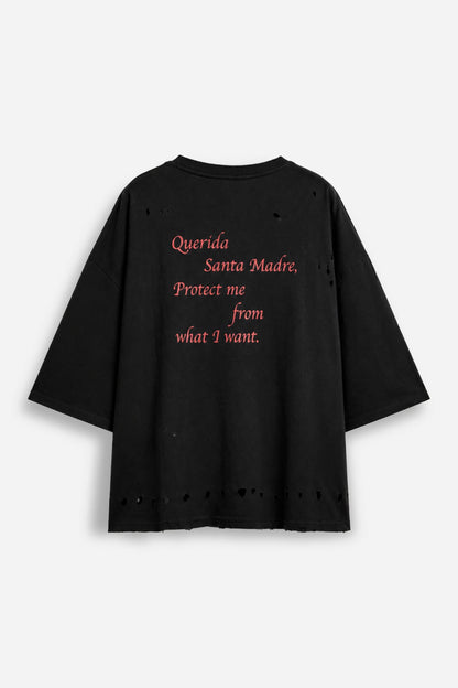 T-SHIRT C/ROTTURE E STP MADONNA