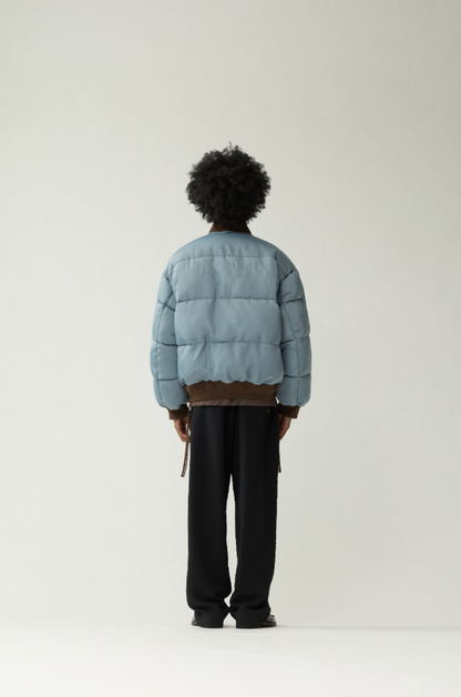 REVERSIBLE BOMBER JACKET BROWN/SEA BLUE