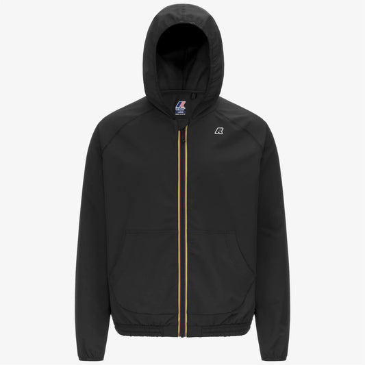 Giacca Fleece da Uomo Outdoor Nera con Zip e Cappuccio
