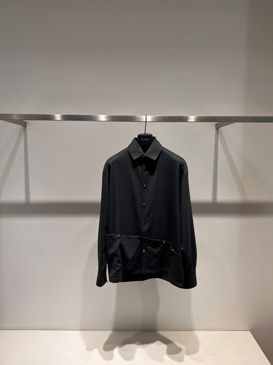 Camicia in viscosa con bottoni argento