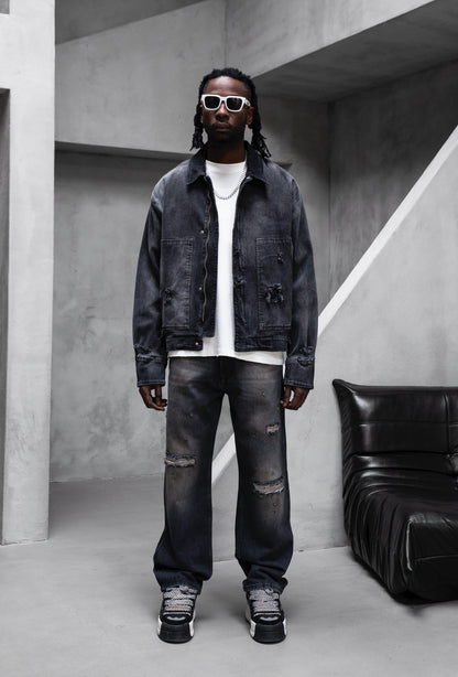 giubbotto denim scuro