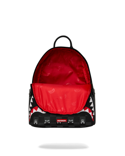 GRAY PEEKING CHARACTER CHECK SAVAGE BACKPACK