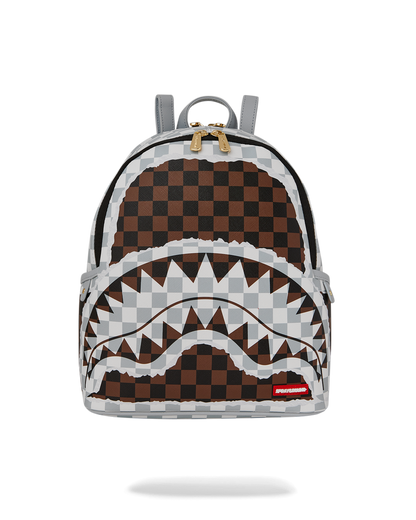 CREAM BROWN TEAR CHECK SAVAGE BACKPACK