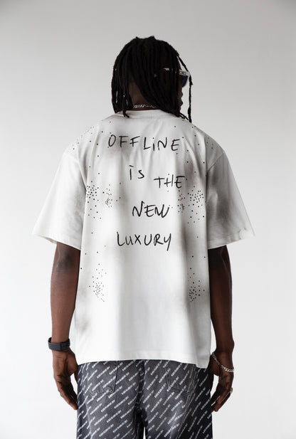 T-shirt OFFLINE con strass