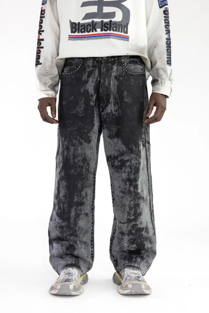 DENIM SPALMATO BORCHIATO