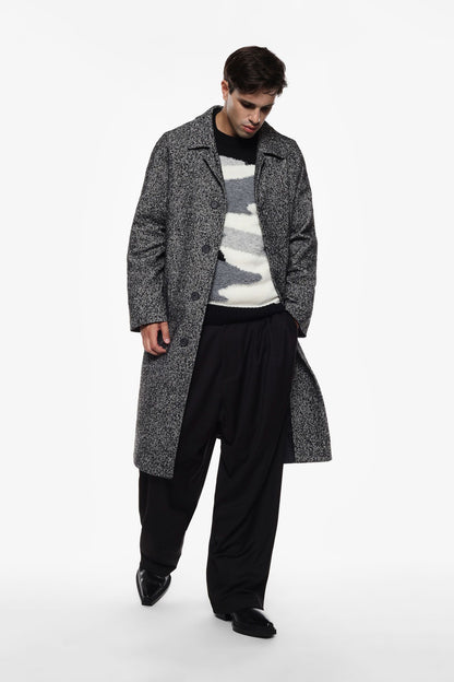 Cappotto monopetto con collo classico