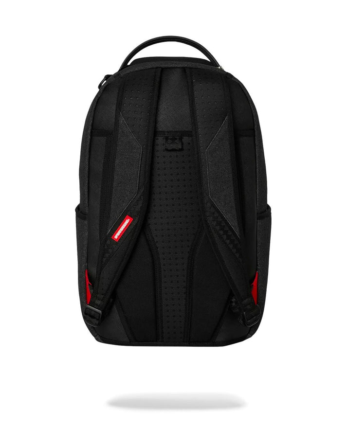 BLACK DENIM TEAR SHARK BACKPACK