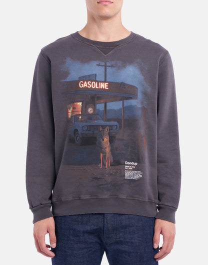 Felpa con stampa vintage