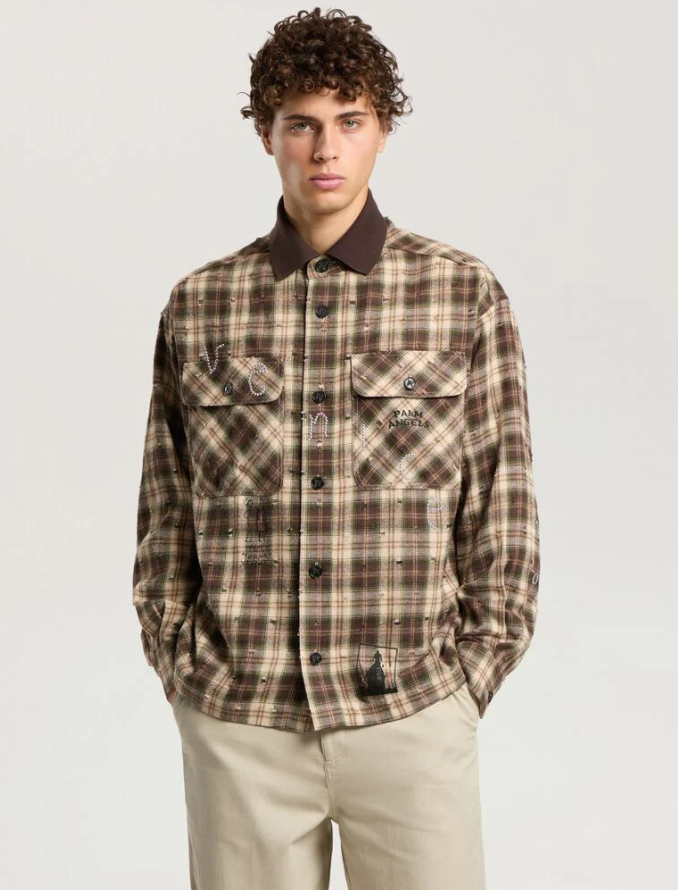 SURFER DREAM CHECK LOOSE SHIRT L/S