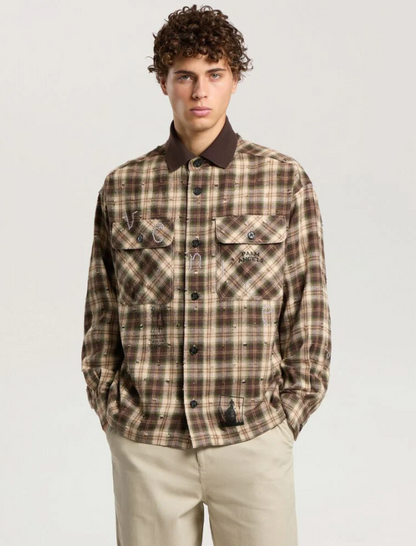 SURFER DREAM CHECK LOOSE SHIRT L/S