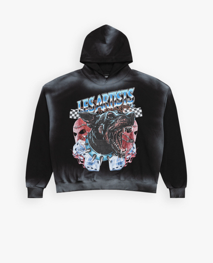HOOODIE CROP DOBERMAN BLACK