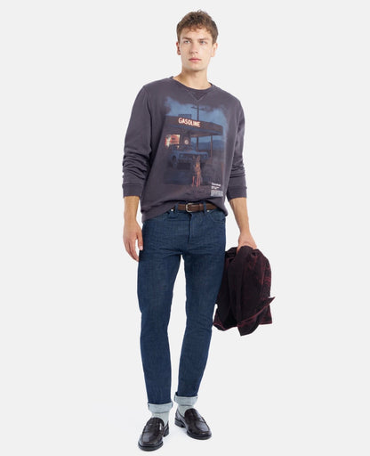 Felpa con stampa vintage