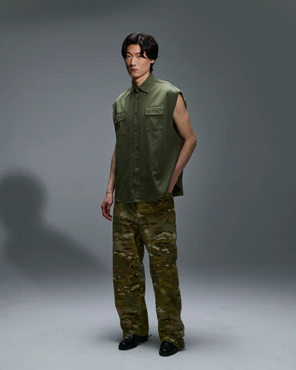 CAMICIA TASCONATA SMANICATA