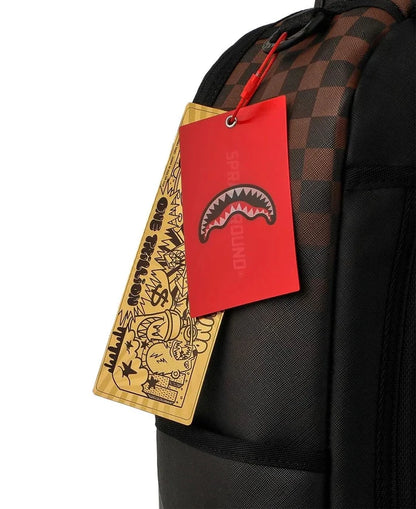BROWN CHECK GHOST DRIP BACKPACK