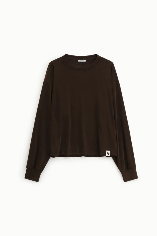 Felpa girocollo crop