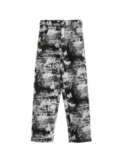 Pantalone fantasia sfumata all'over