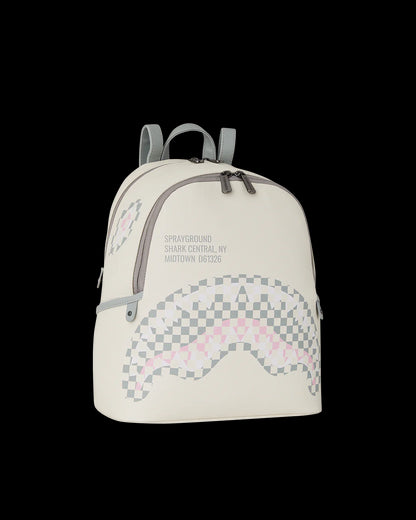 Cream Check Shark Central Savage sprayground zaino