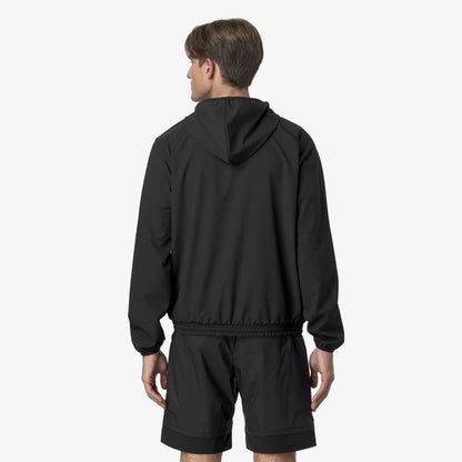 Giacca Fleece da Uomo Outdoor Nera con Zip e Cappuccio