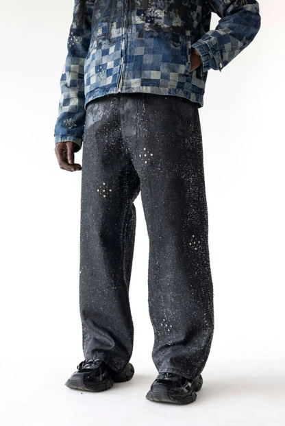 denim con borchie