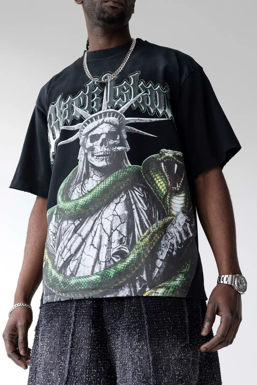 T-SHIRT LIBERTA CON BRILLANTINI