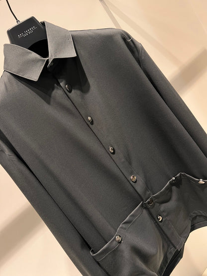 Camicia in viscosa con bottoni argento