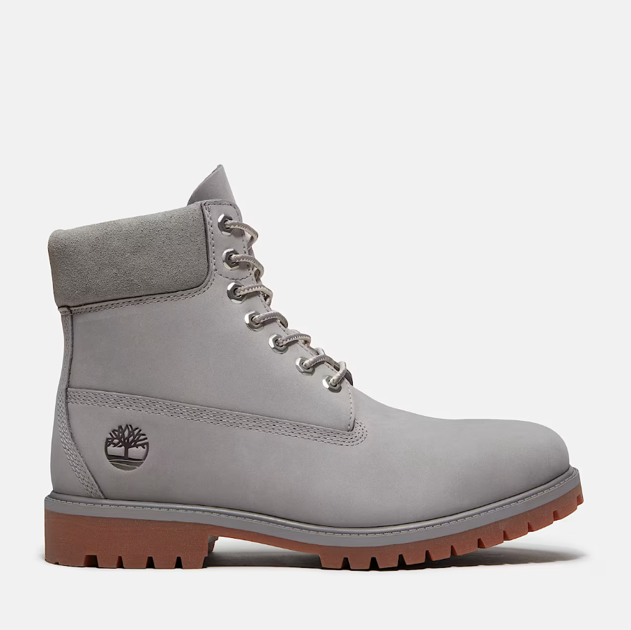 Timberland Heritage 6 INCH LACE UP WATERPROOF BOOT MEDIUM GREYOUT NUBUCK