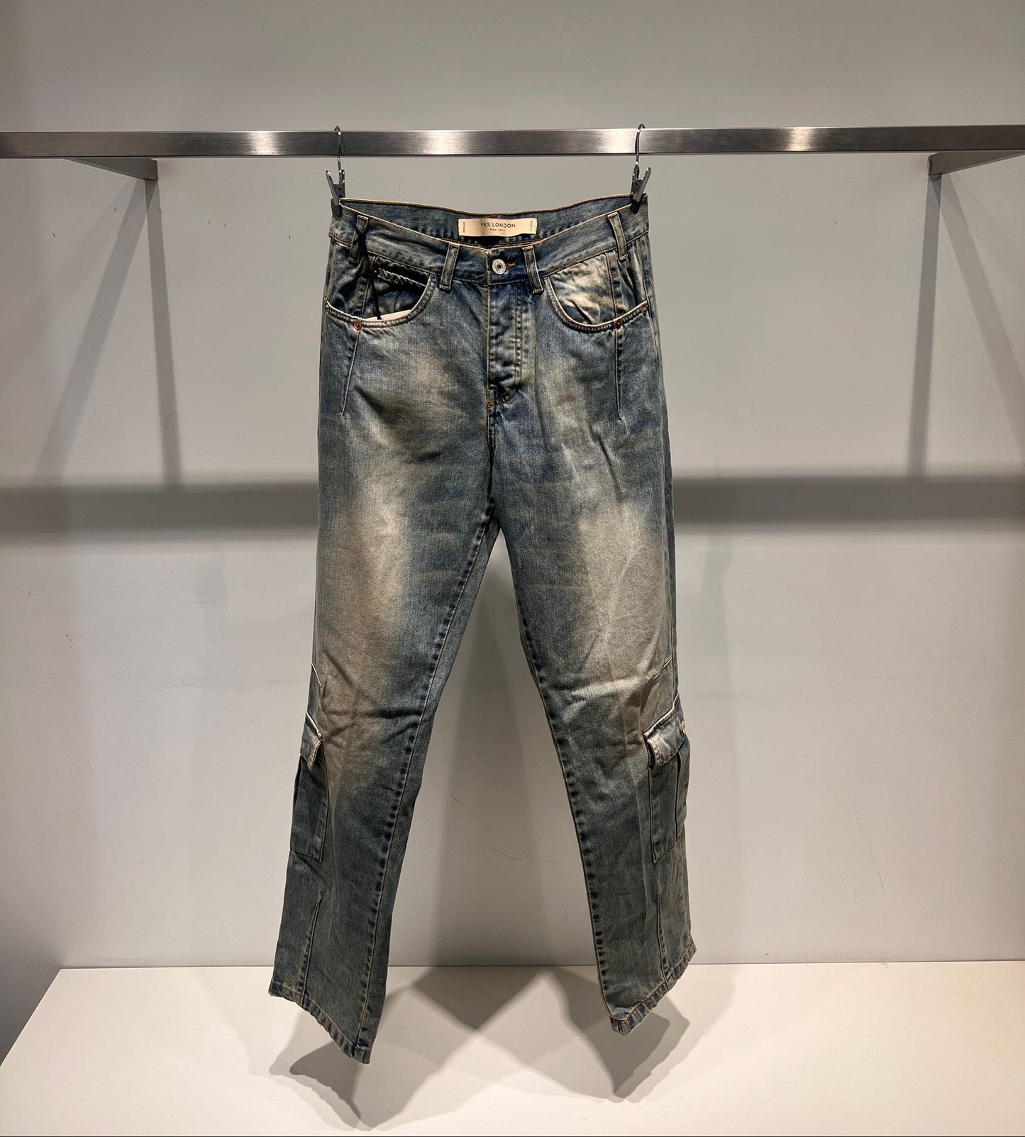 Denim wide  sabbiato