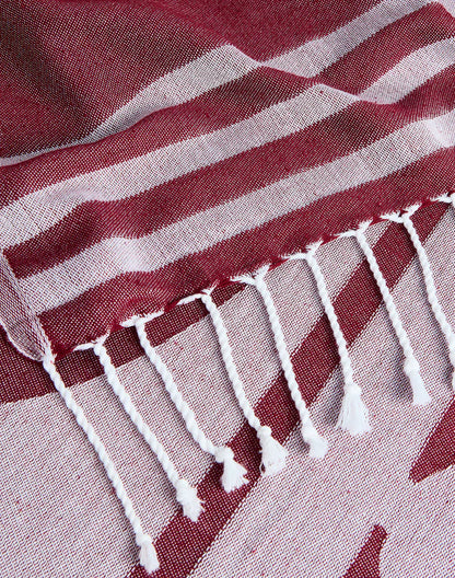 TELO MARE FOUTA JACQUARD CON LOGO