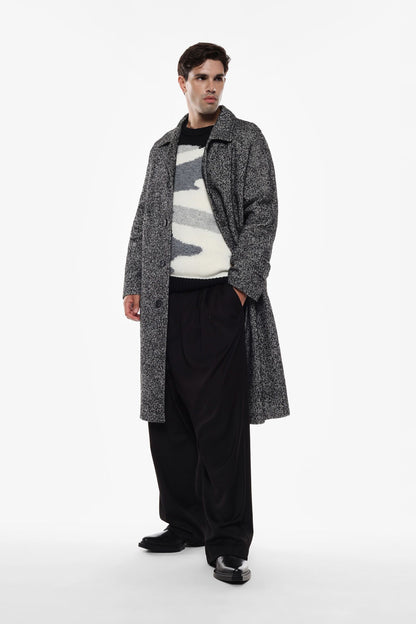 Cappotto monopetto con collo classico