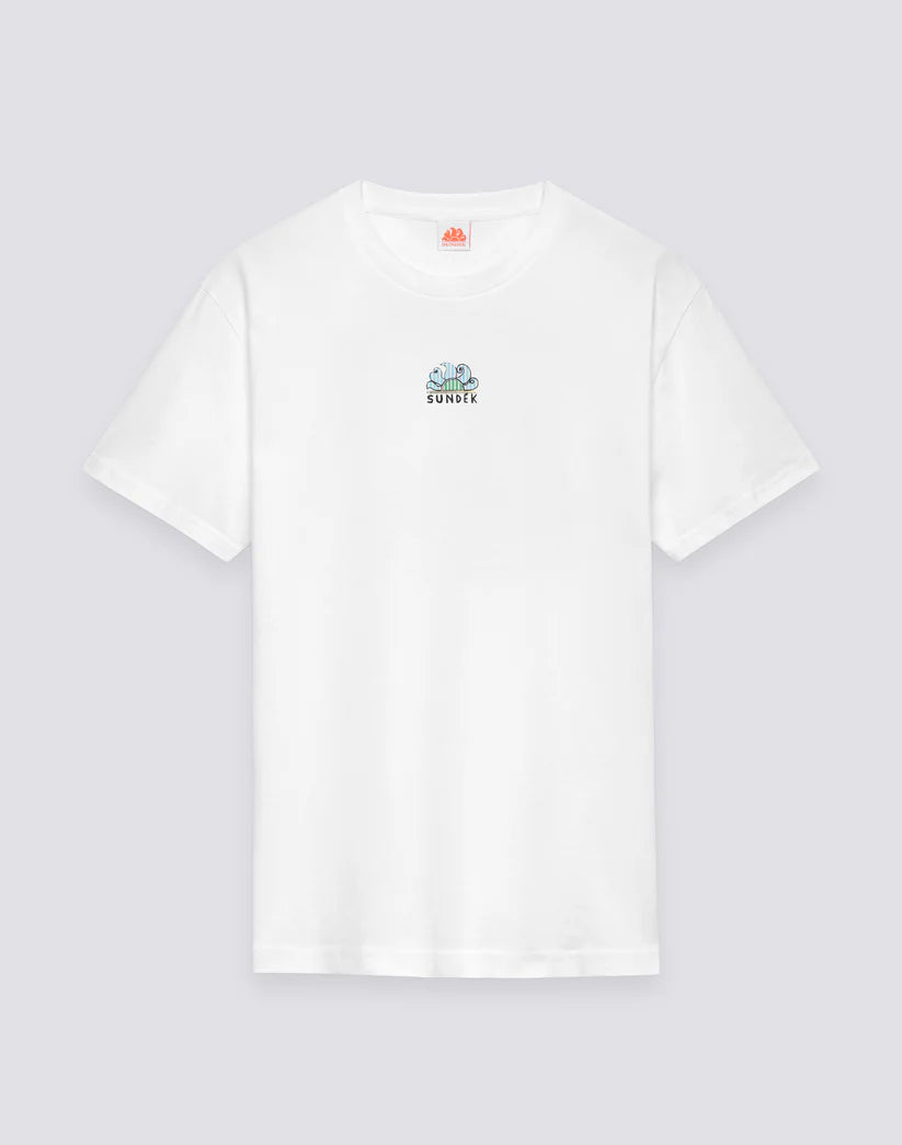 T-SHIRT CON STAMPA SUL RETRO