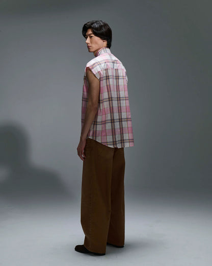 CAMICIA SMANICATA A QUADRI