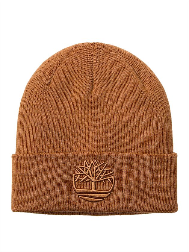 Cuffia in lana con logo ricamato