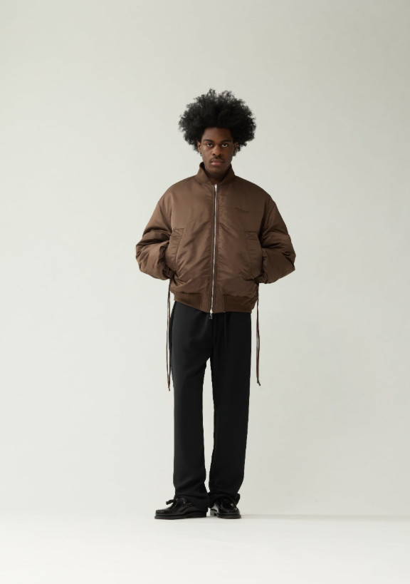 REVERSIBLE BOMBER JACKET BROWN/SEA BLUE