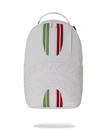 Italy Racing Stripes backpack white sprayground