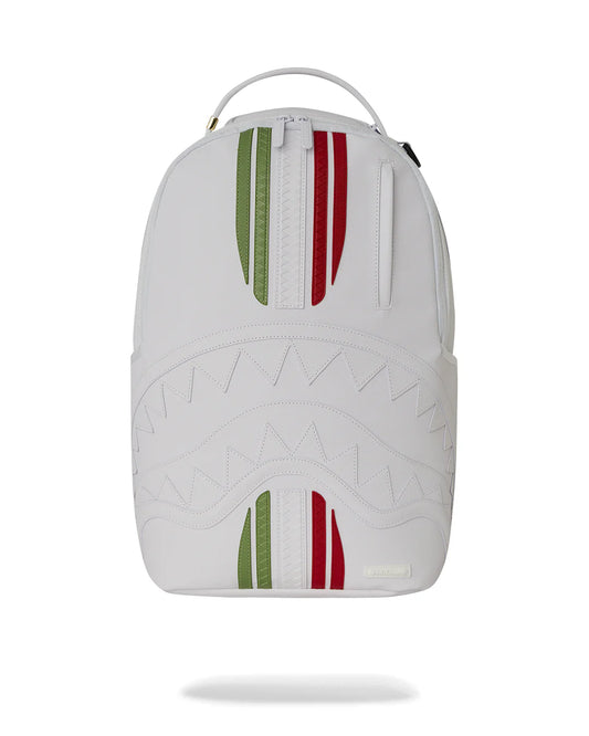 Italy Racing Stripes backpack white sprayground