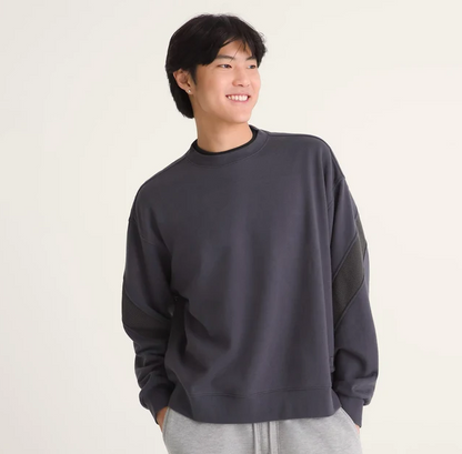 Retro Sport Crew Charcoal Grey