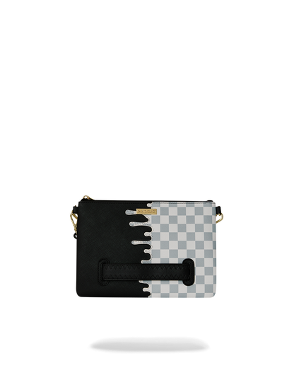 CREAM CHECK UNFINISHED SHARK CROSSBODY POUCHETTE