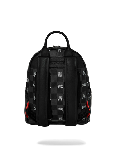 GRAY PEEKING CHARACTER CHECK SAVAGE BACKPACK