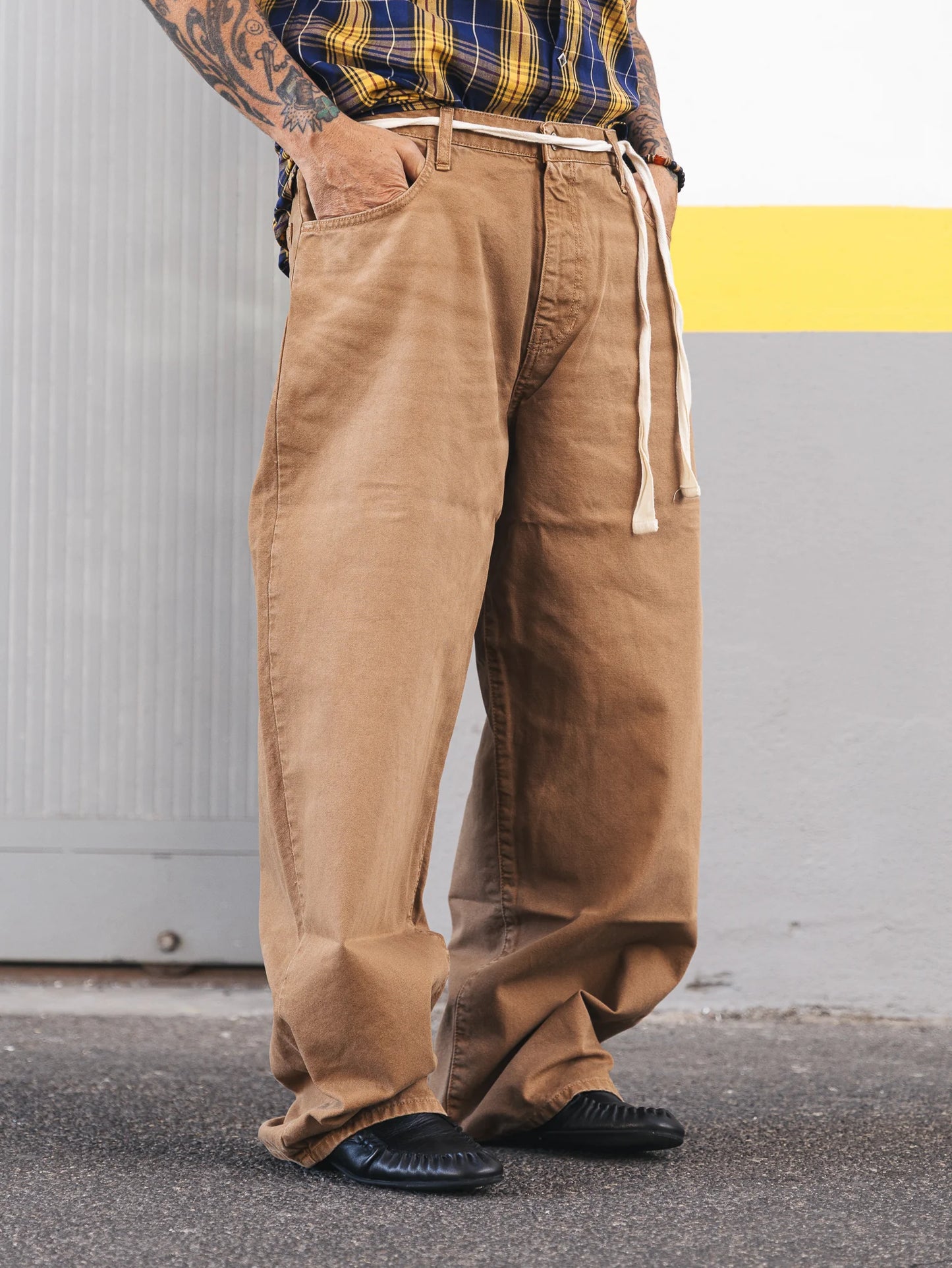 DENIM BAGGY BEIGE