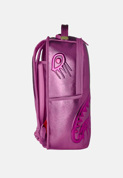 METALLIC PINK METALLIC DRIP BACKPACK